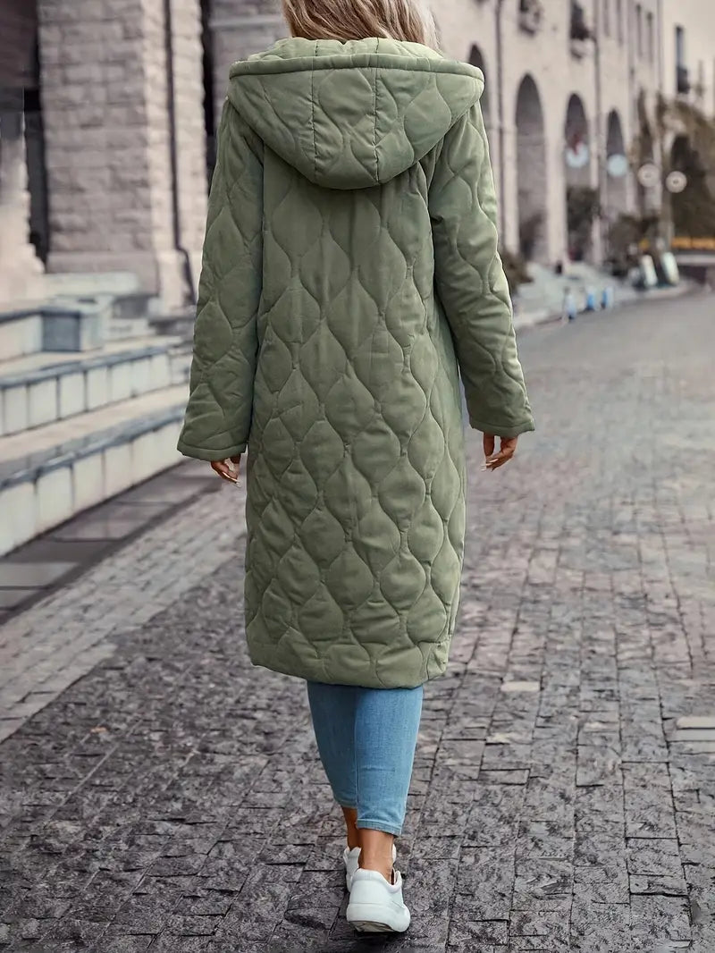 Melba | Long Hooded Quilted Coat