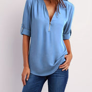 Everlena | Zip-Neck Blouse