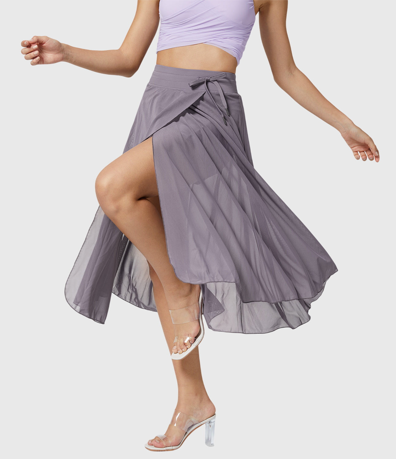 Melanie | Elegant 2-In-1 Smoke Skirt
