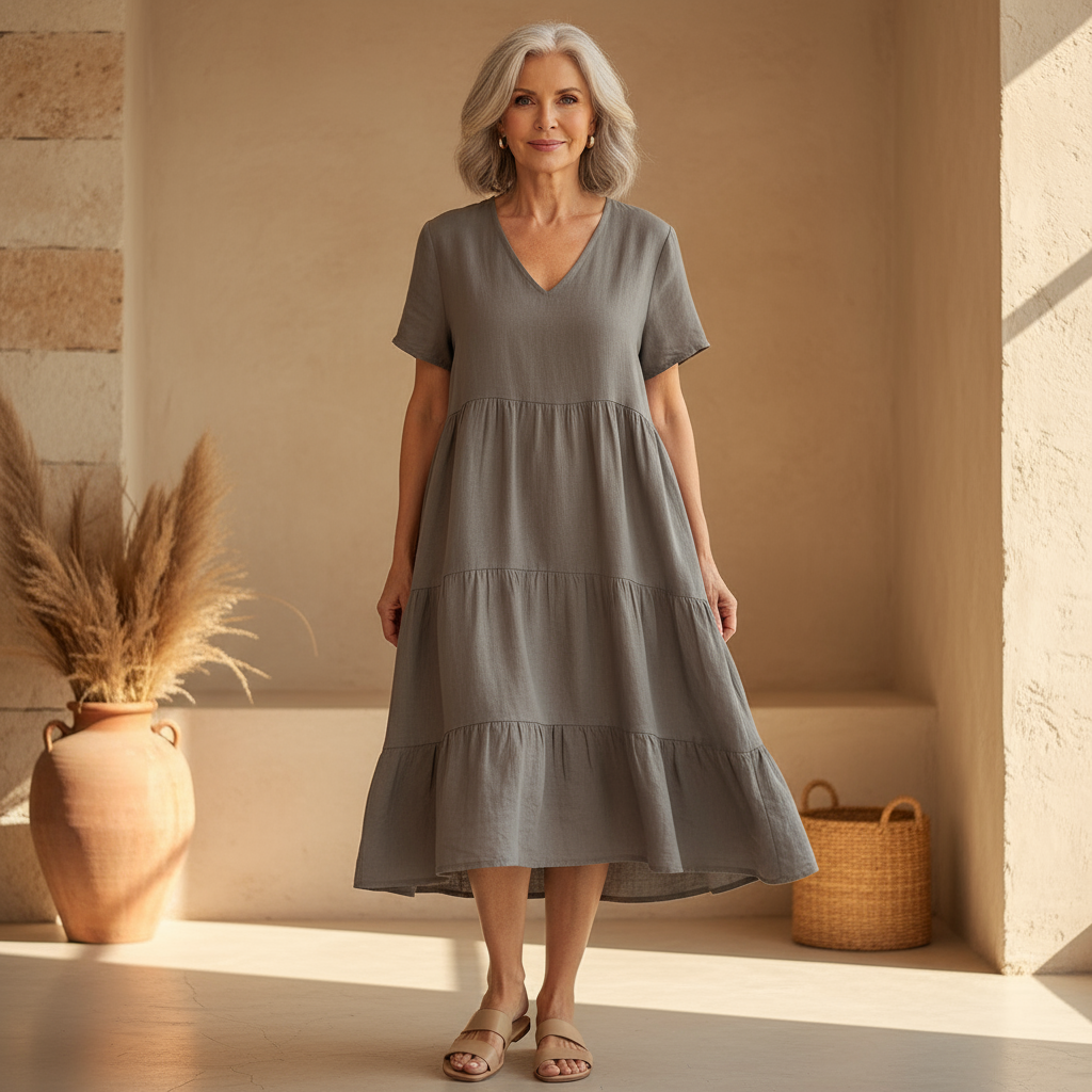 BEXLEY | V-NECK FLOWING DRESS
