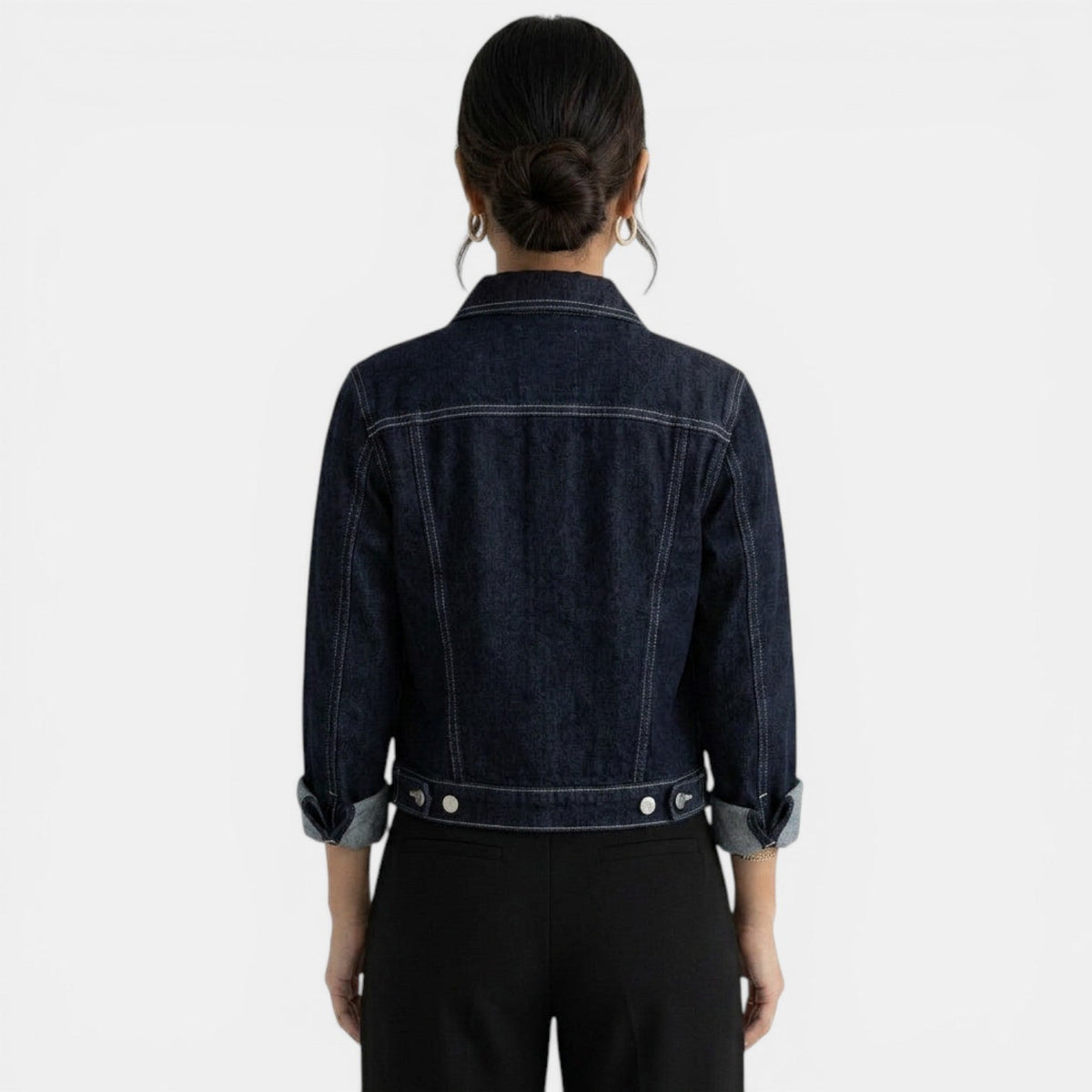 Bree | Cropped Button-Front Denim Jacket