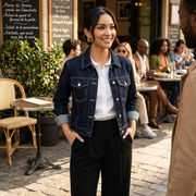 Bree | Cropped Button-Front Denim Jacket