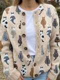 GRAZIELLA | CAT-PRINT CARDIGAN