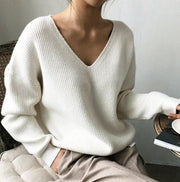 Clarabelle | V-Neck Ribbed Jumper