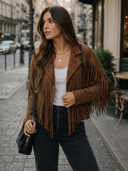 Shanelle | Fringed Open-Front Gilet