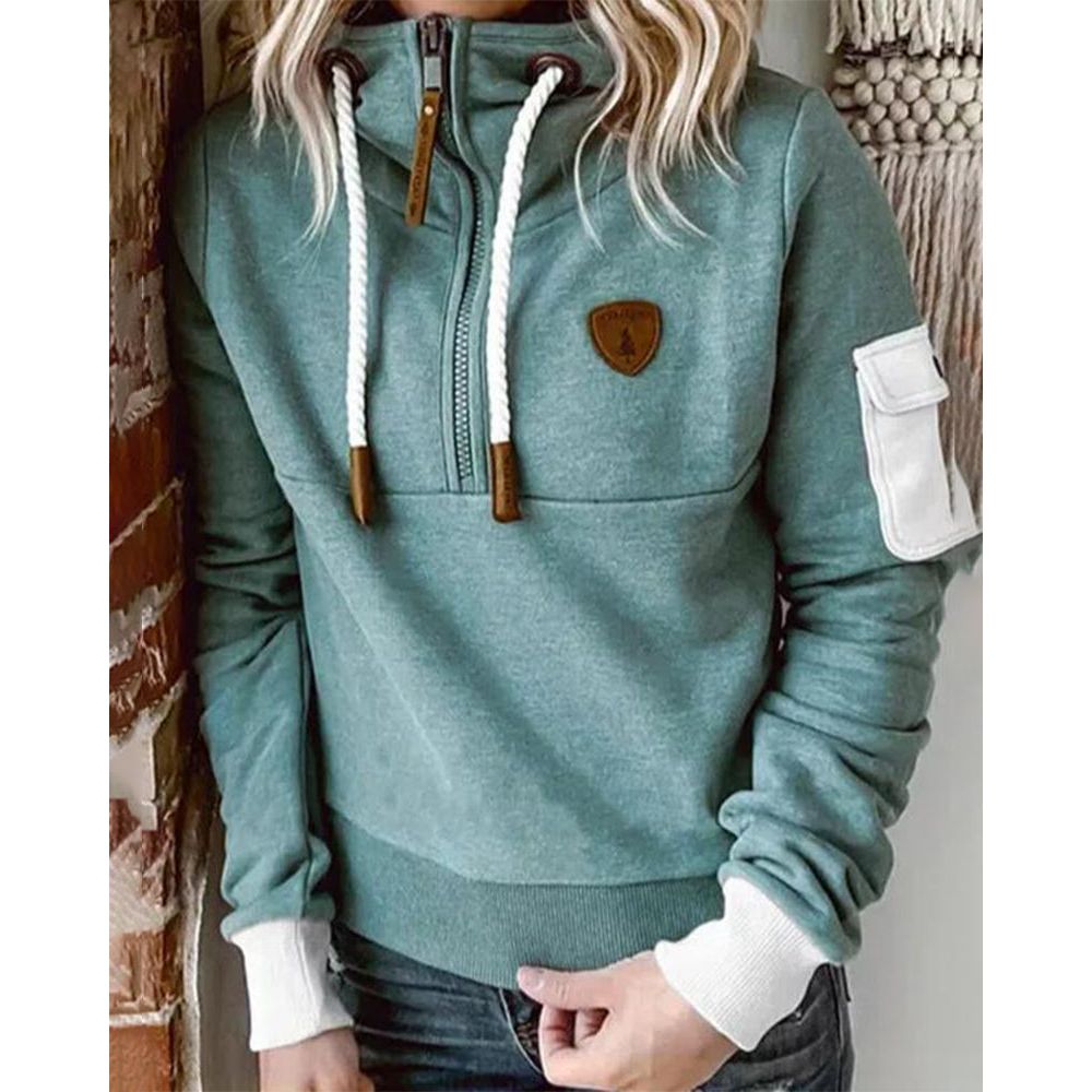 Tynisha | Contrast-Detail Hoodie