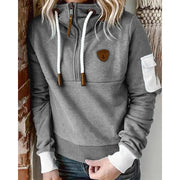 Tynisha | Contrast-Detail Hoodie