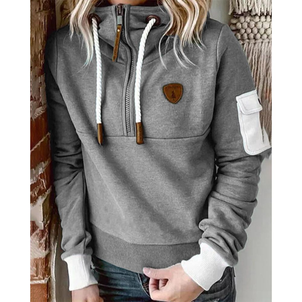 Tynisha | Contrast-Detail Hoodie