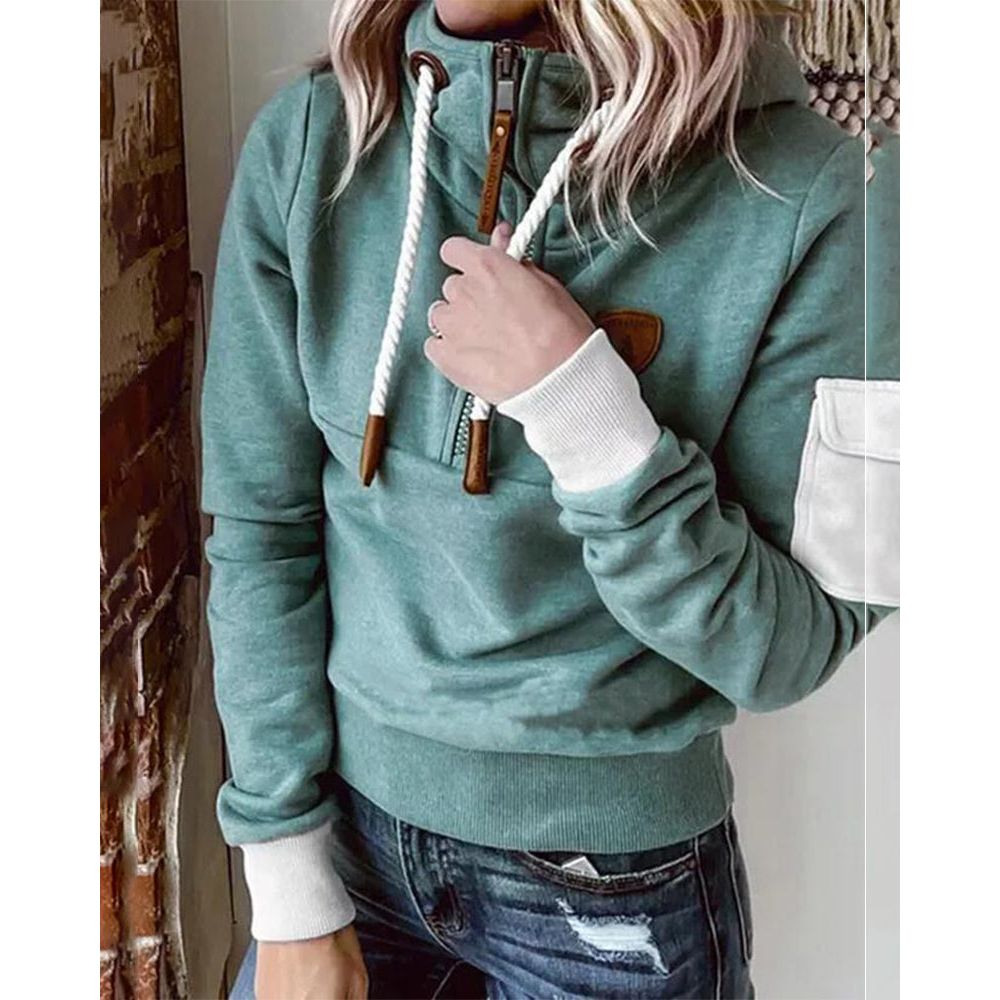 Tynisha | Contrast-Detail Hoodie
