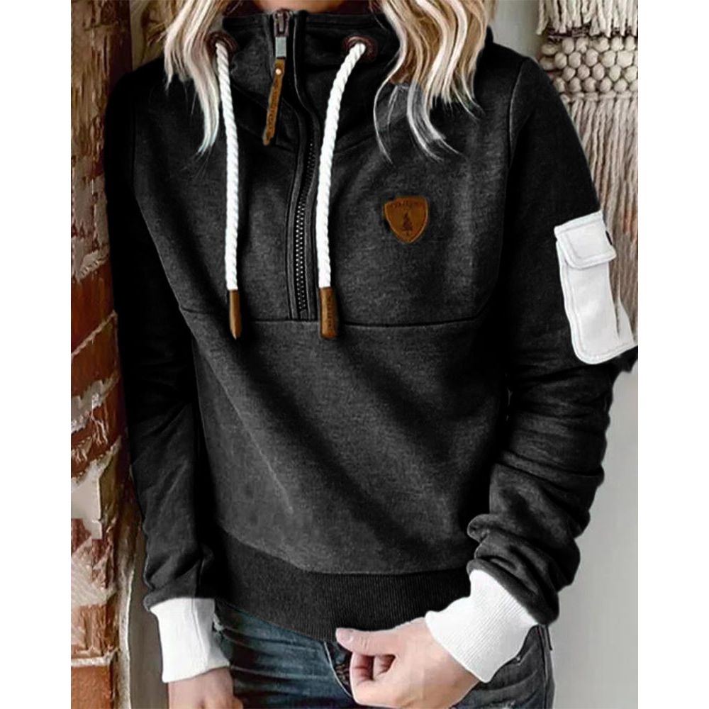 Tynisha | Contrast-Detail Hoodie