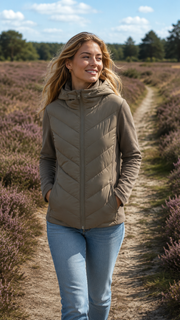 Treva | Chevron-Quilted Hooded Jacket