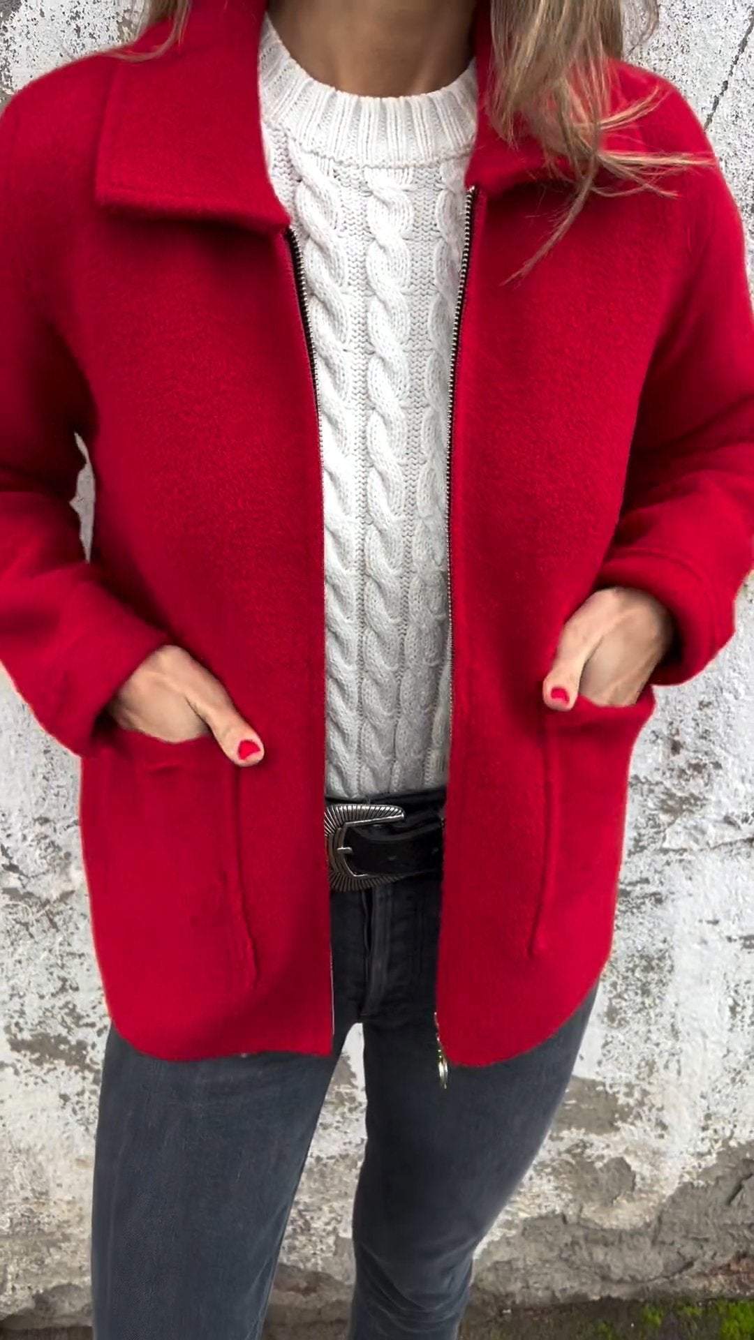 Jeannine | Collared Zip Jacket