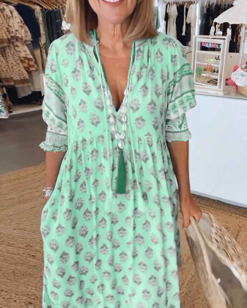 VERITY | PRINTED FLOWING DRESS