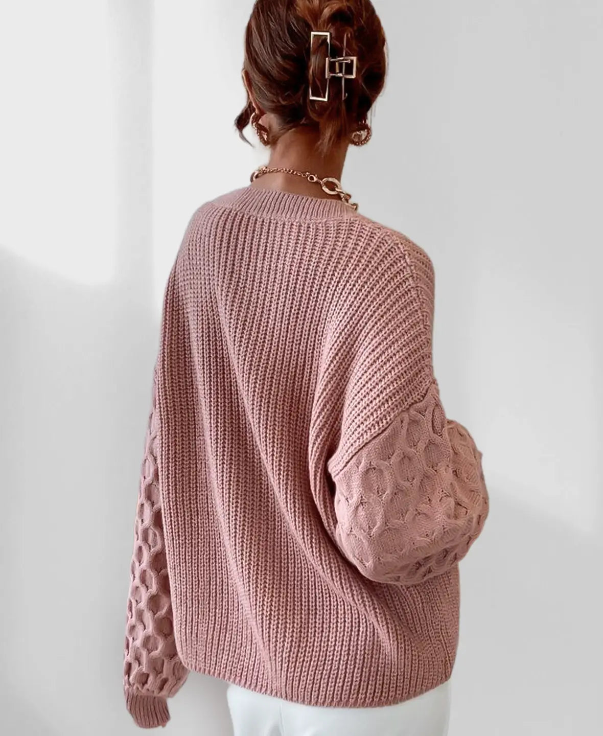 Gladis | Textured-Sleeve Jumper