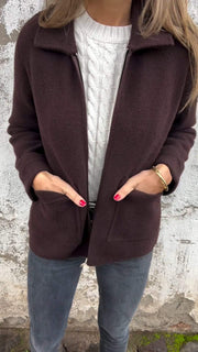 Jeannine | Collared Zip Jacket