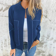 Nayeli | Contrast-Trim Zip Jacket
