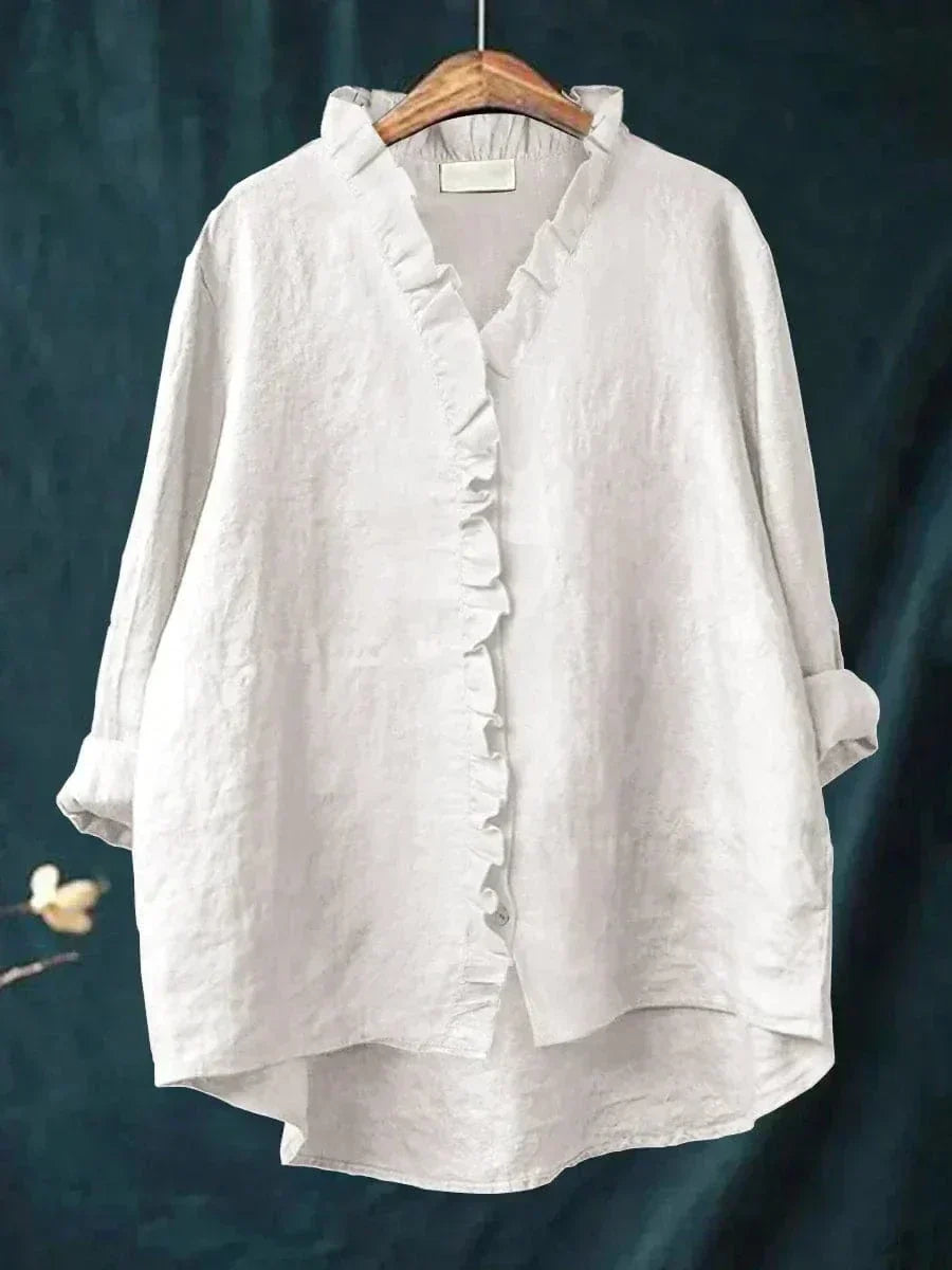 ELINE | PRINTED LONG-SLEEVE BLOUSE