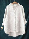 ELINE | PRINTED LONG-SLEEVE BLOUSE