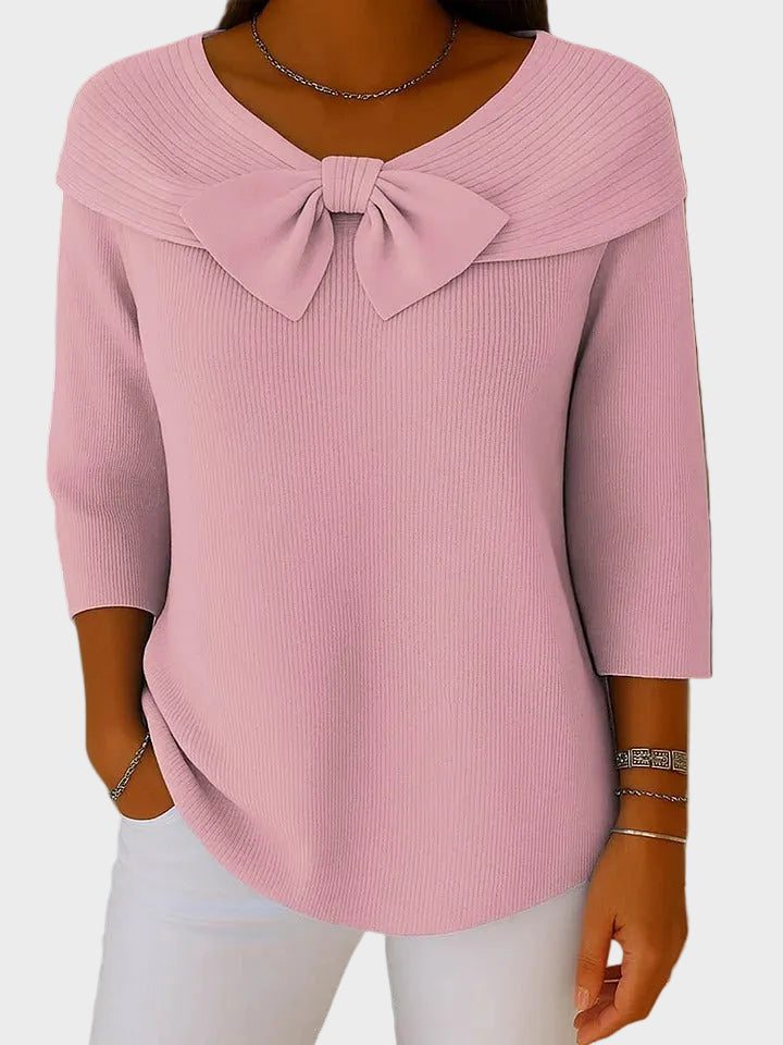 Aline | Soft And Elegant Jumper With Bow