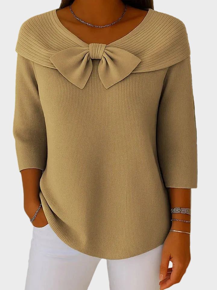 Aline | Soft And Elegant Jumper With Bow