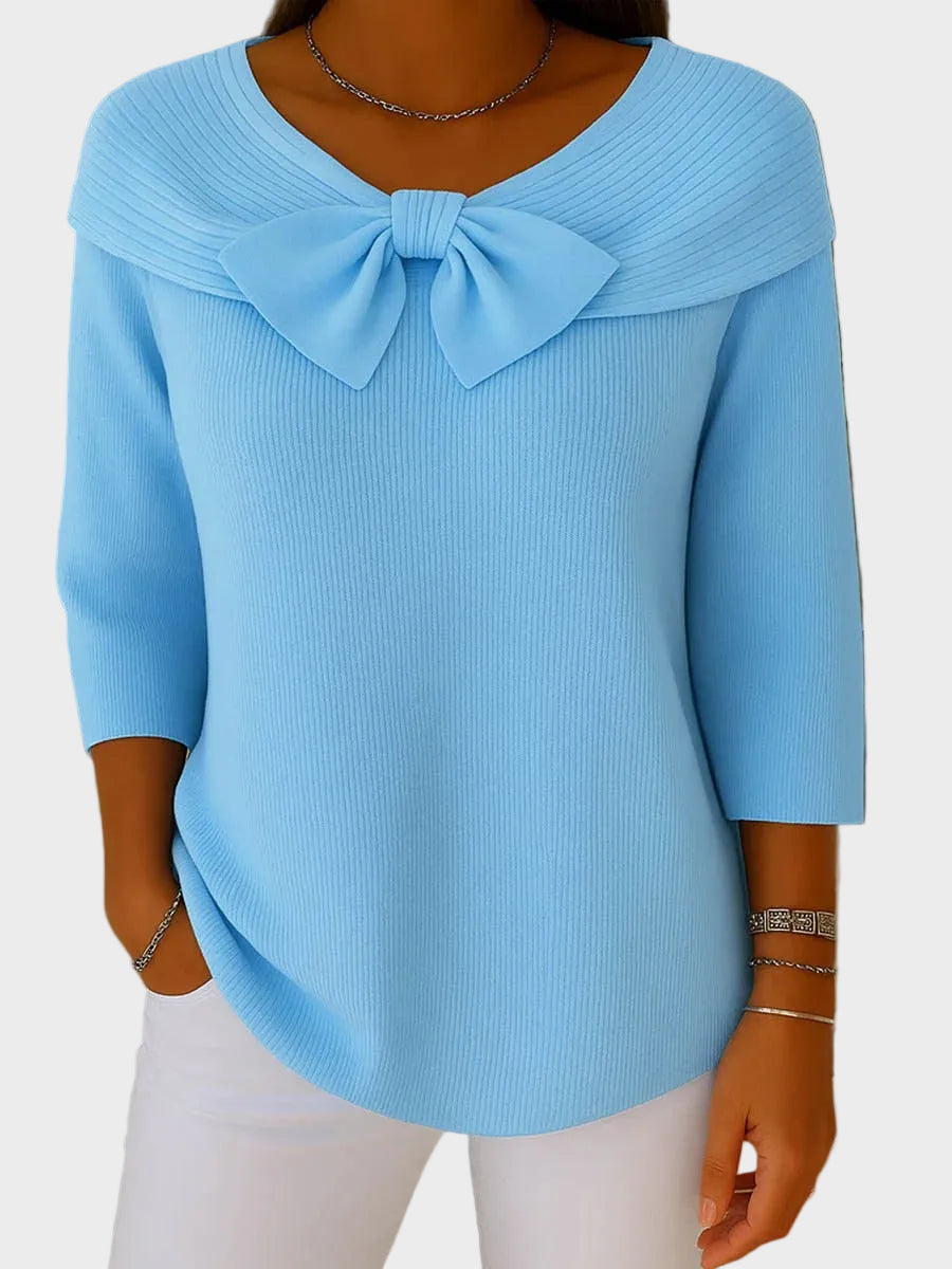 ALINE | BOW-DETAIL JUMPER
