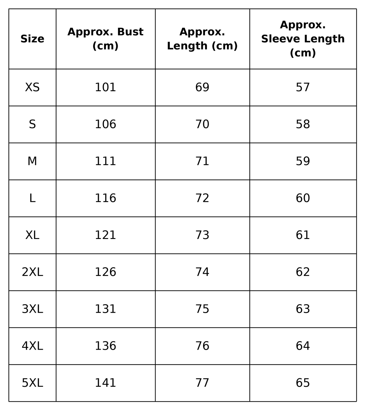 Size guide