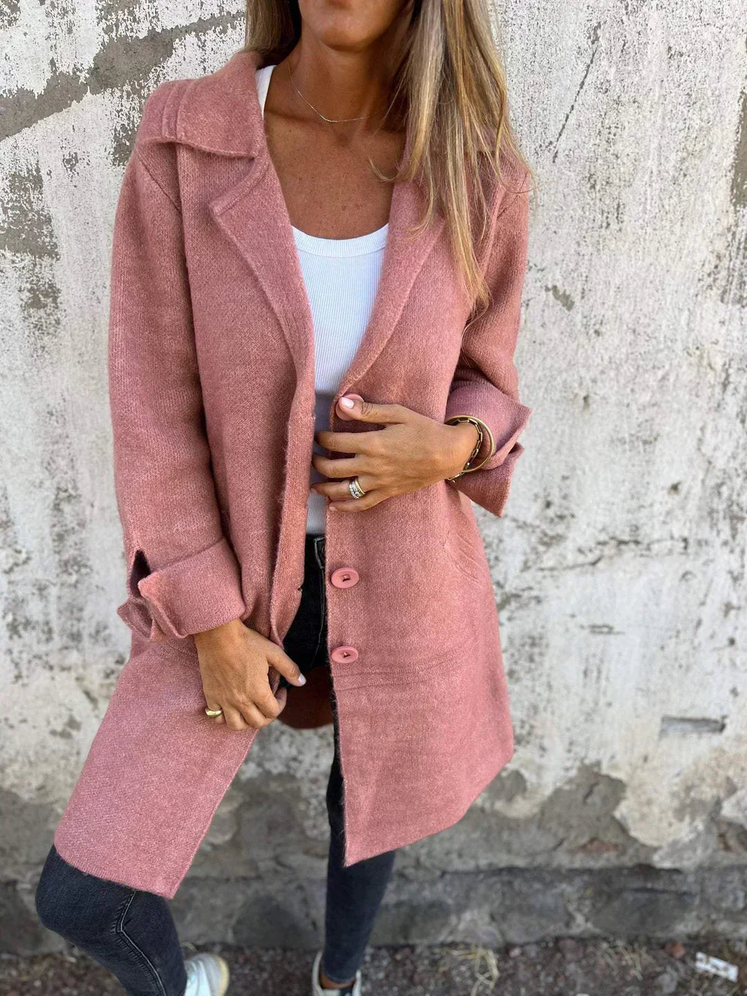 Odette | Textured Notch-Lapel Blazer