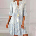 LIANE | PRINTED V-NECK DRESS