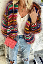 Lachelle | Multicoloured Open-Front Cardigan