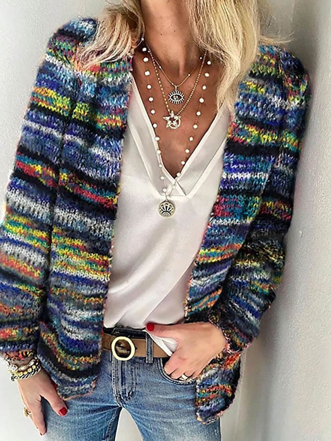 Lachelle | Multicoloured Open-Front Cardigan