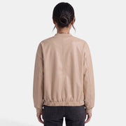 Latrice | Round-Neck Zip Bomber Jacket