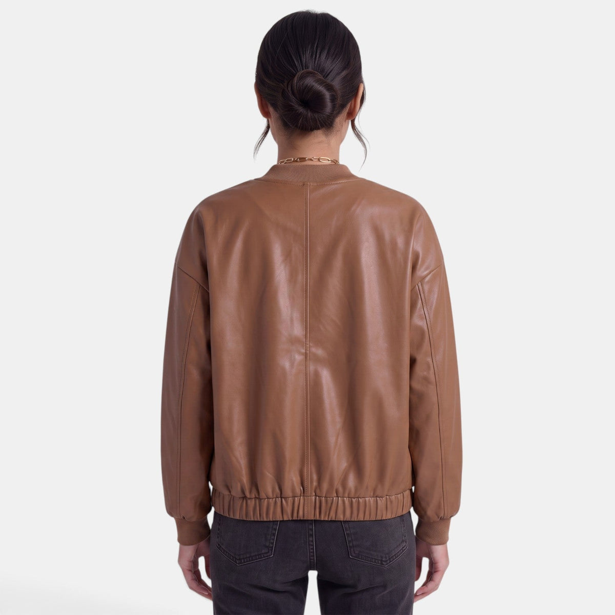 Latrice | Round-Neck Zip Bomber Jacket