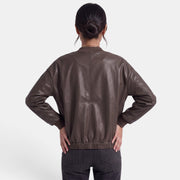 Latrice | Round-Neck Zip Bomber Jacket