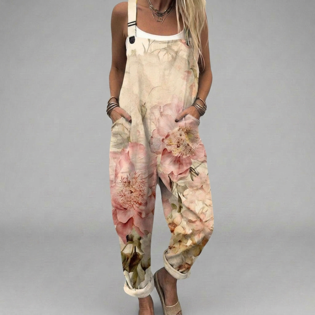 Valene | Floral Dungarees