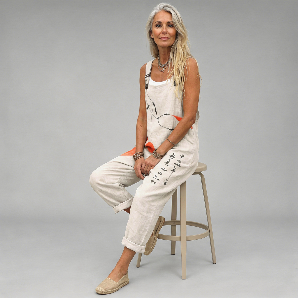 Tyann | Printed Dungarees