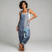 Edmonia | Patchwork-Print Dungarees