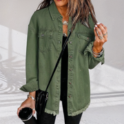 Uxue | Vintage Oversized Denim Jacket in Black
