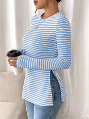 Assunta | Striped Side-Split Top