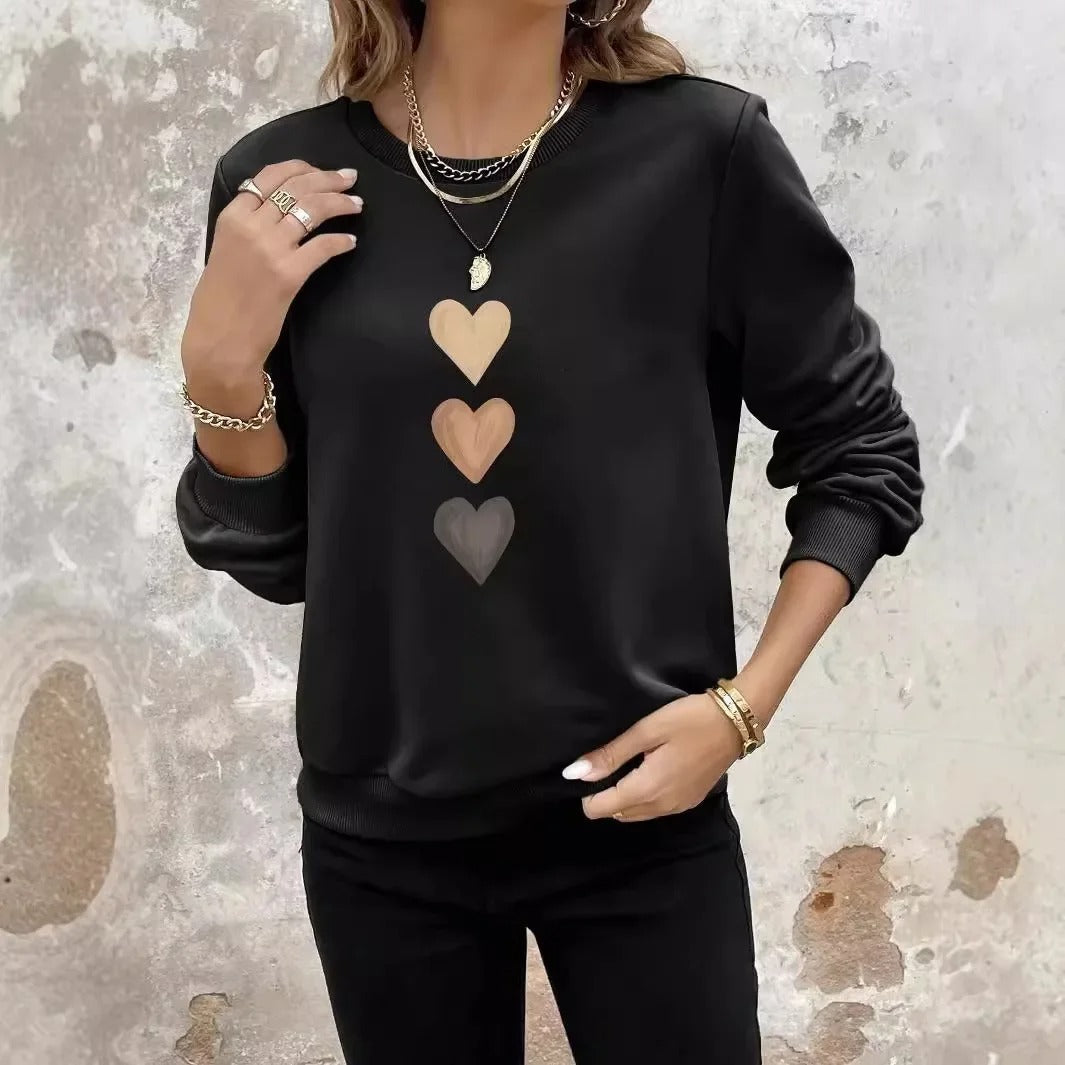 Flo | Heart-Print Sweatshirt