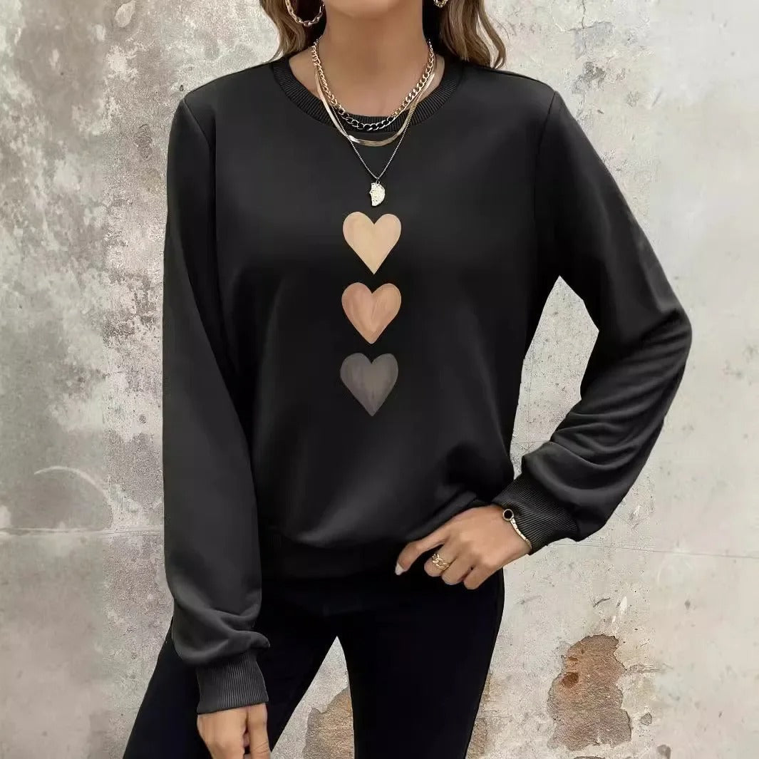 Flo | Heart-Print Sweatshirt