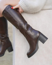 Rhosyn high heeled boots in brown
