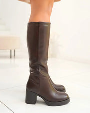 Rhosyn high heeled boots in brown