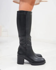 Rhosyn high heeled boots in black