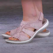 Women's sandals with cut-out detailing, multiple straps and a slingback strap