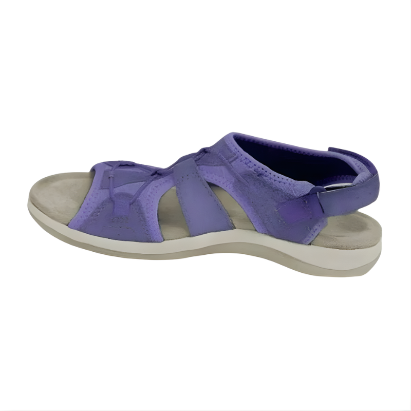 Women's sandals with cut-out detailing, multiple straps and a slingback strap