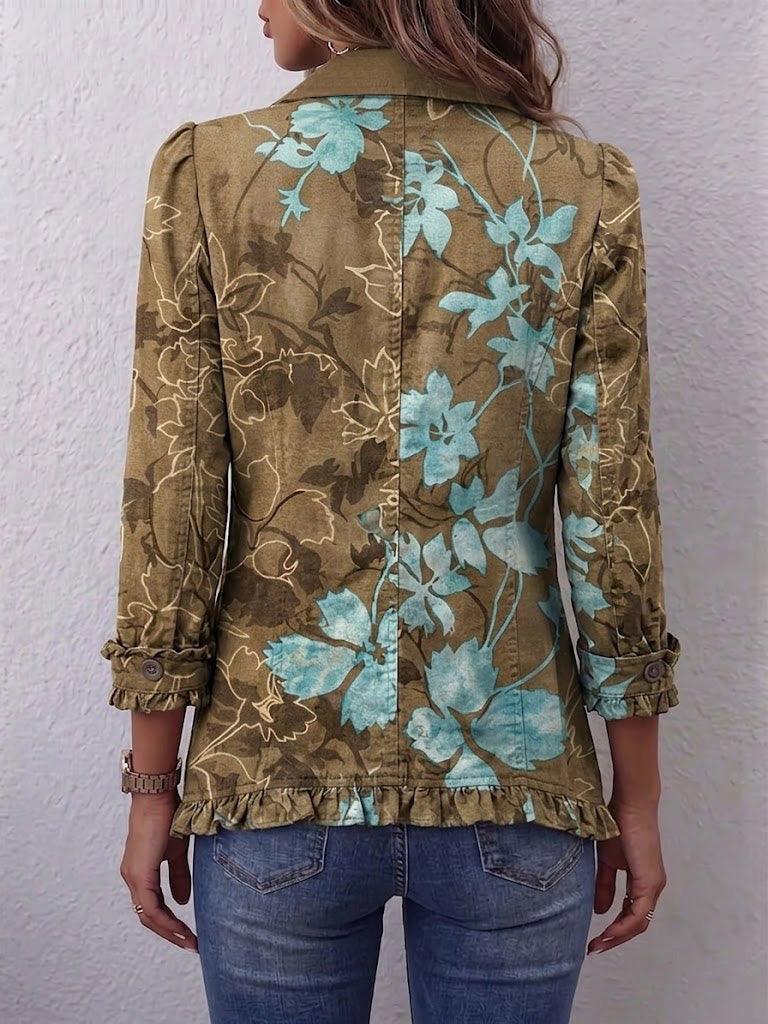 Lina | Vintage Boho Jacket With Floral Ombré