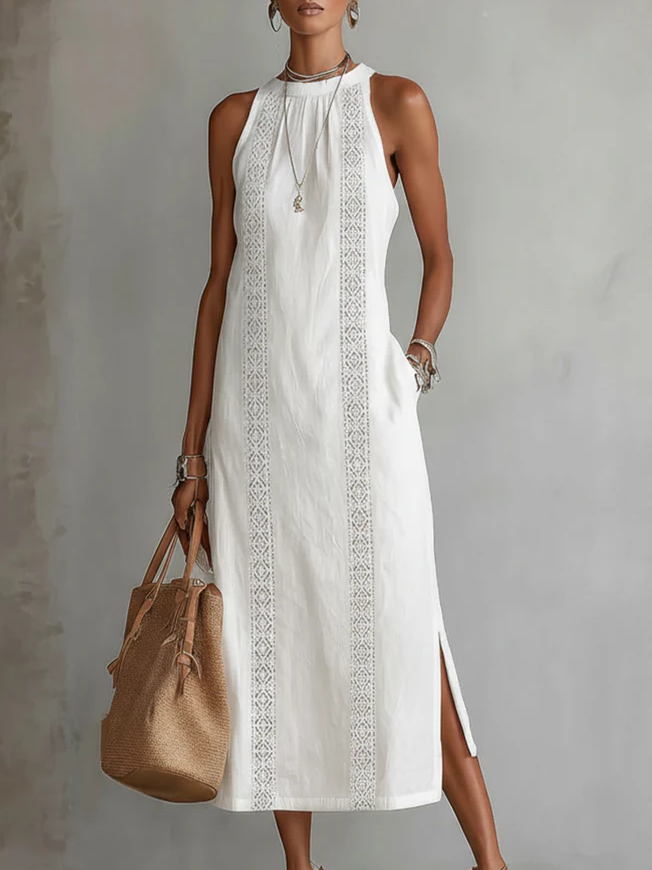 CHLOE | SLEEVELESS MIDI SUMMER DRESS