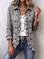 Johanna | Crinkle Jacket With Button Front