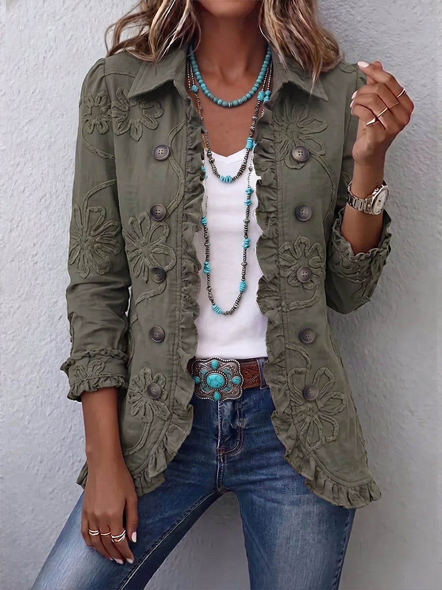 ALINA | RUFFLED LONG-SLEEVE JACKET