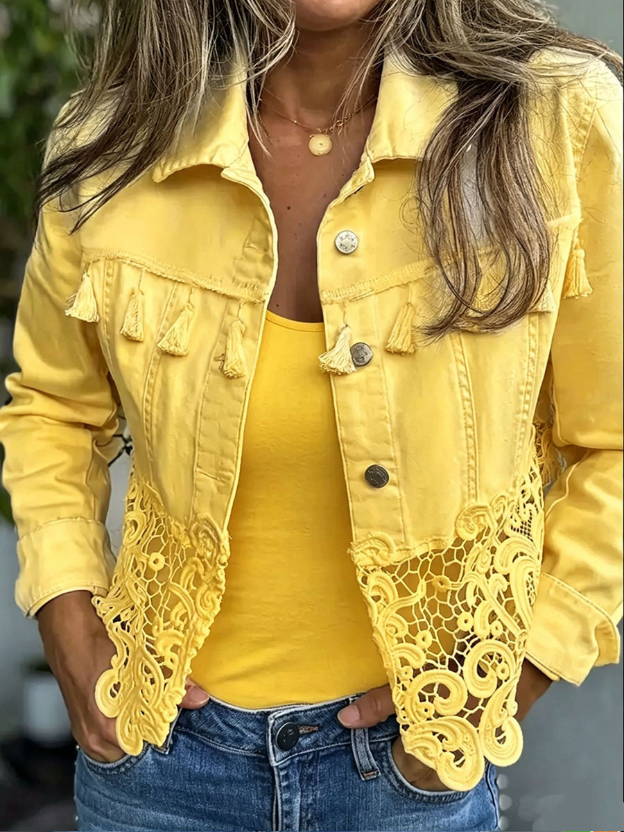 COSIMA | LACE FRINGED JACKET